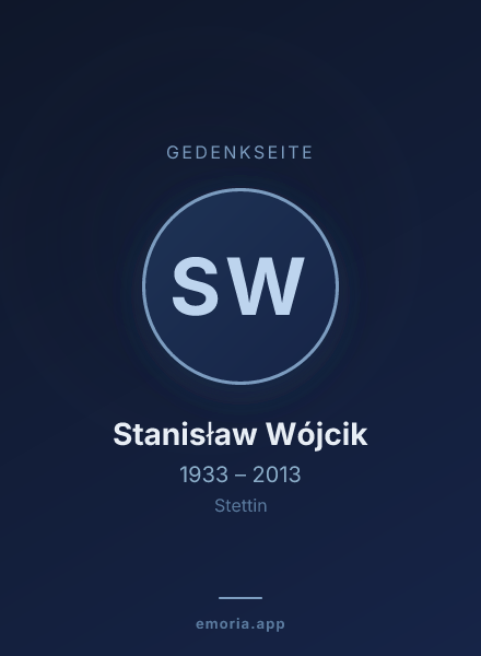 Gedenkportrait von Stanisław Wójcik