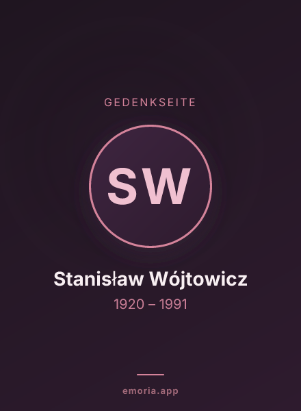 Gedenkportrait von Stanisław Wójtowicz