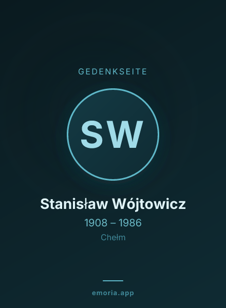 Gedenkportrait von Stanisław Wójtowicz