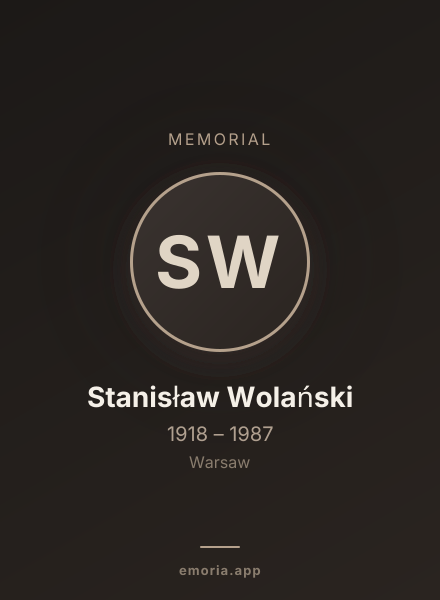 Memorial portrait of Stanisław Wolański