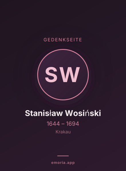 Gedenkportrait von Stanisław Wosiński