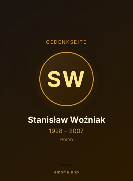Gedenkportrait von Stanisław Woźniak
