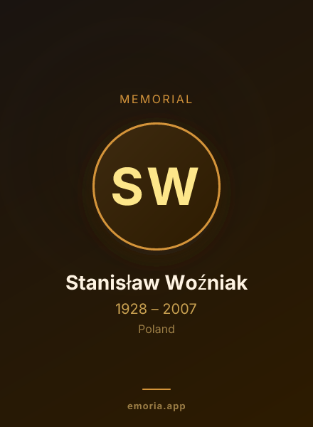 Memorial portrait of Stanisław Woźniak
