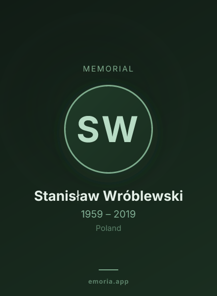 Memorial portrait of Stanisław Wróblewski