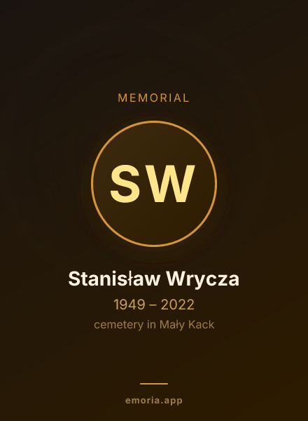 Memorial portrait of Stanisław Wrycza