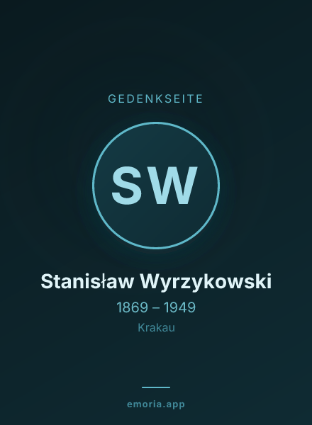 Gedenkportrait von Stanisław Wyrzykowski