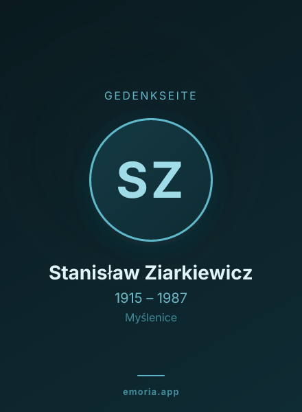 Gedenkportrait von Stanisław Ziarkiewicz