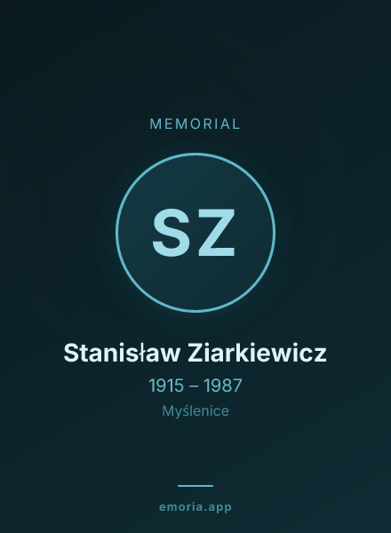 Memorial portrait of Stanisław Ziarkiewicz