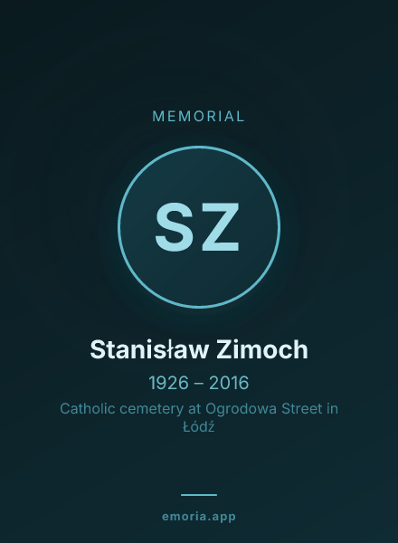 Memorial portrait of Stanisław Zimoch