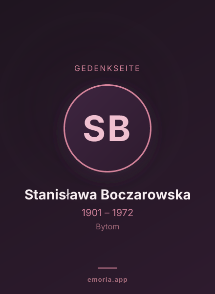 Gedenkportrait von Stanisława Boczarowska