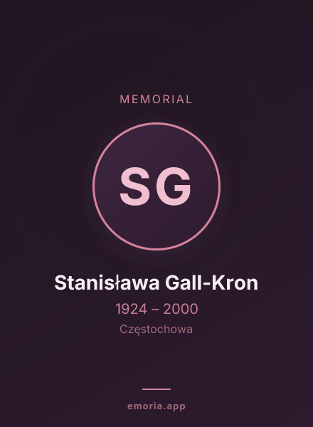 Memorial portrait of Stanisława Gall-Kron