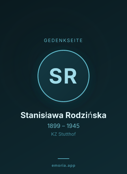 Gedenkportrait von Stanisława Rodzińska
