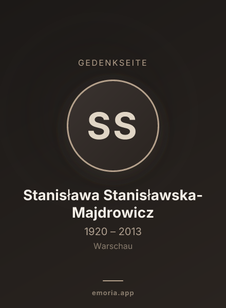 Gedenkportrait von Stanisława Stanisławska-Majdrowicz