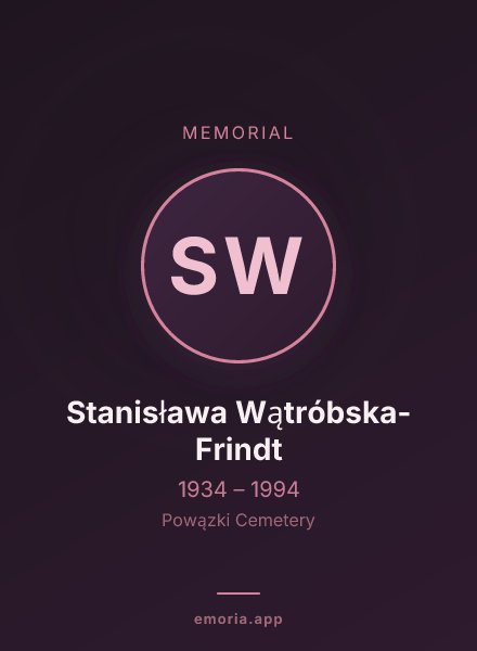Memorial portrait of Stanisława Wątróbska-Frindt