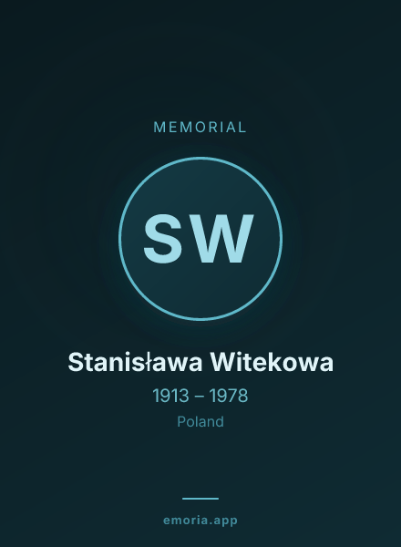 Memorial portrait of Stanisława Witekowa