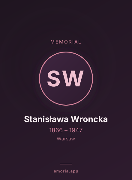 Memorial portrait of Stanisława Wroncka