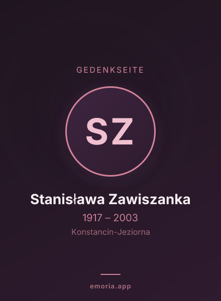 Gedenkportrait von Stanisława Zawiszanka