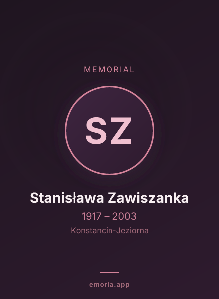 Memorial portrait of Stanisława Zawiszanka