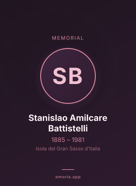 Memorial portrait of Stanislao Amilcare Battistelli