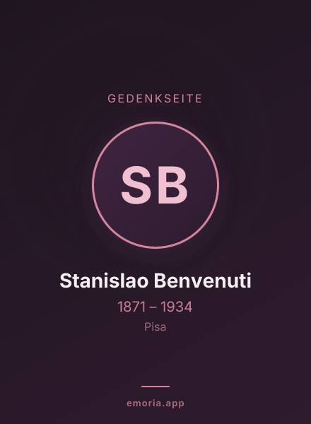 Gedenkportrait von Stanislao Benvenuti