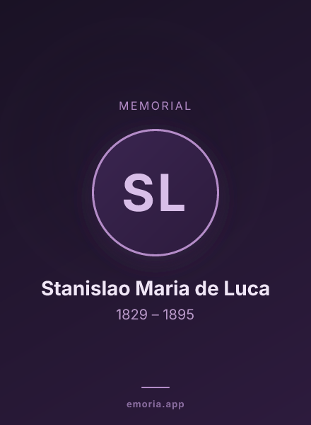 Memorial portrait of Stanislao Maria de Luca