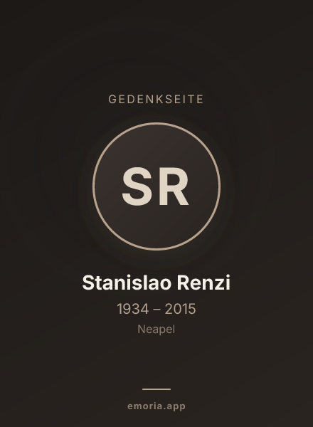 Gedenkportrait von Stanislao Renzi