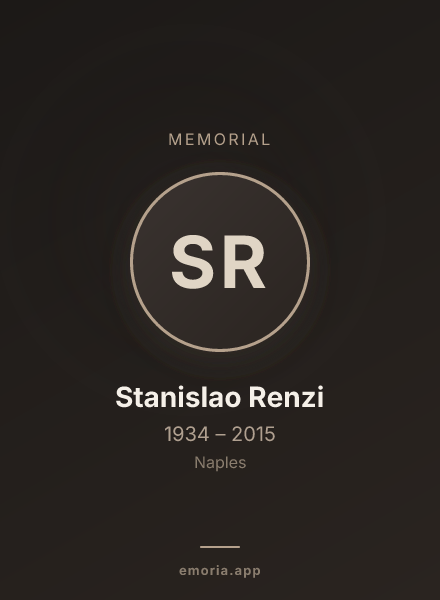 Memorial portrait of Stanislao Renzi