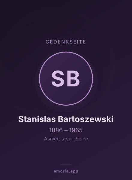 Gedenkportrait von Stanislas Bartoszewski