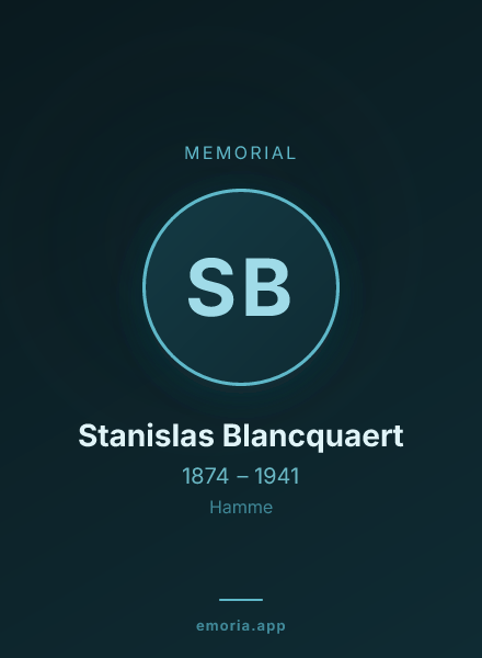 Memorial portrait of Stanislas Blancquaert