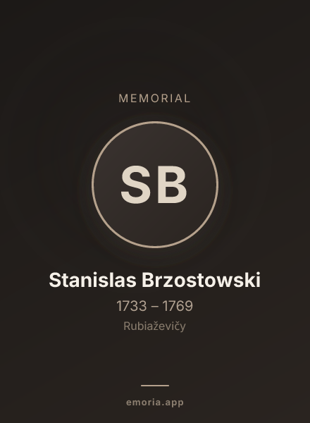 Memorial portrait of Stanislas Brzostowski