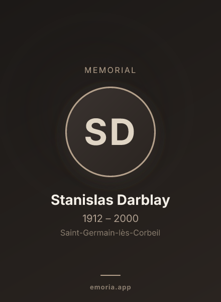 Memorial portrait of Stanislas Darblay