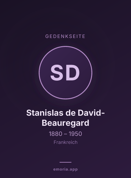 Gedenkportrait von Stanislas de David-Beauregard
