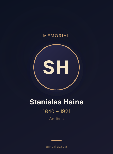 Memorial portrait of Stanislas Haine