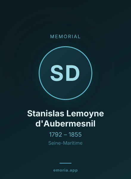 Memorial portrait of Stanislas Lemoyne d'Aubermesnil