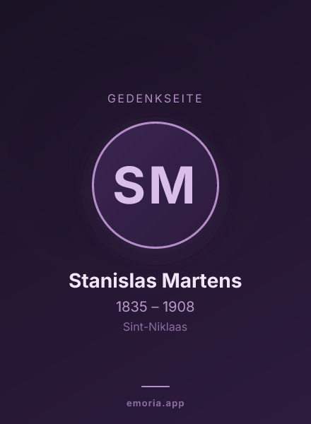 Gedenkportrait von Stanislas Martens