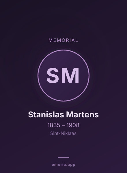 Memorial portrait of Stanislas Martens
