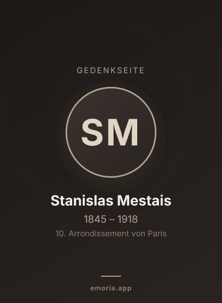 Gedenkportrait von Stanislas Mestais