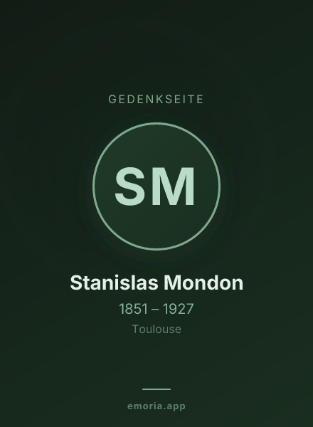 Gedenkportrait von Stanislas Mondon