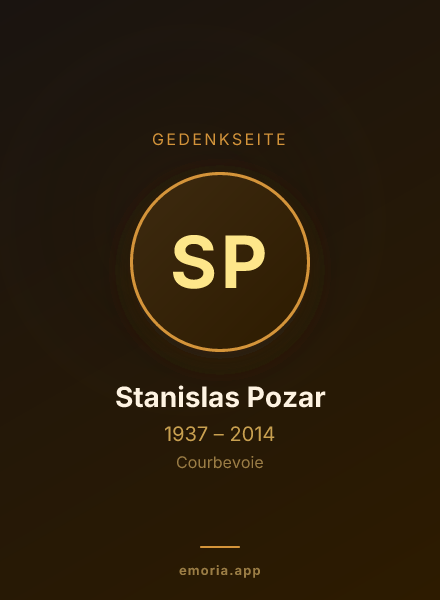 Gedenkportrait von Stanislas Pozar
