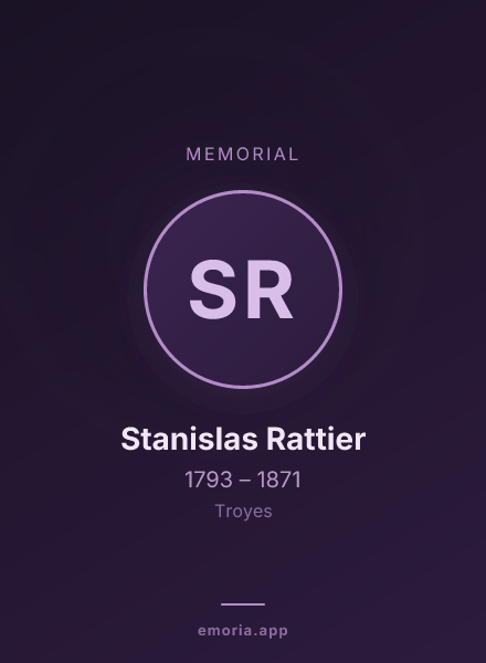 Memorial portrait of Stanislas Rattier