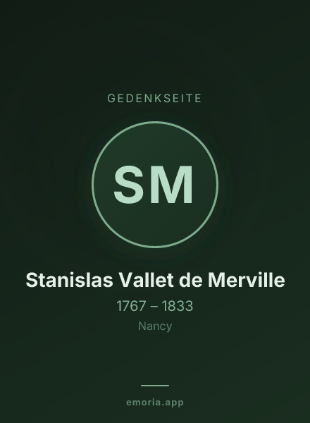 Gedenkportrait von Stanislas Vallet de Merville
