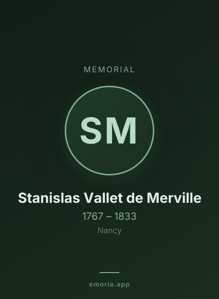 Memorial portrait of Stanislas Vallet de Merville
