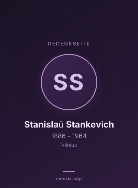 Gedenkportrait von Stanislaŭ Stankevich