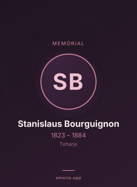 Memorial portrait of Stanislaus Bourguignon