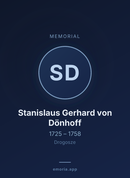 Memorial portrait of Stanislaus Gerhard von Dönhoff
