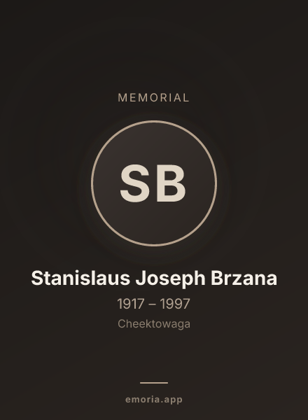 Memorial portrait of Stanislaus Joseph Brzana