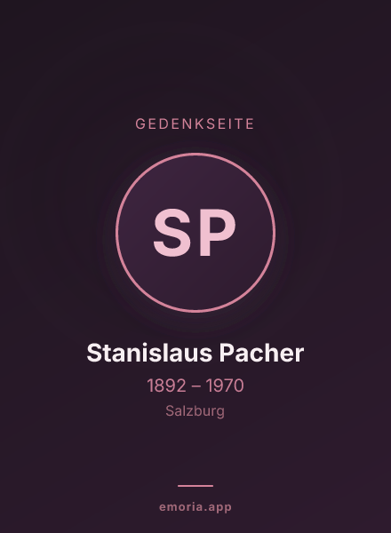 Gedenkportrait von Stanislaus Pacher