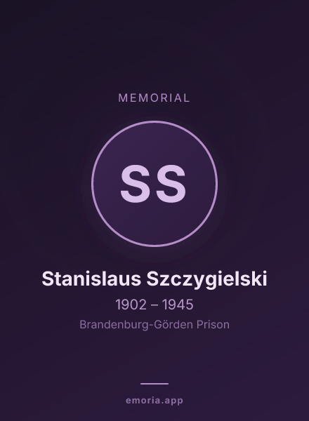 Memorial portrait of Stanislaus Szczygielski