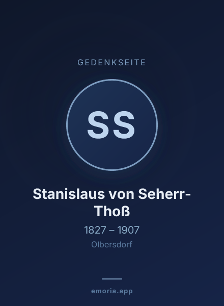 Gedenkportrait von Stanislaus von Seherr-Thoß