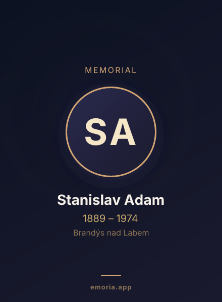 Memorial portrait of Stanislav Adam